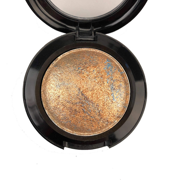 Mallofusa Single Shade Baked Eye Shadow Powder Palette Glitter Makeup Kit in Shimmer 15 Metallic Colors (Dark Copper) 8g/0.28oz