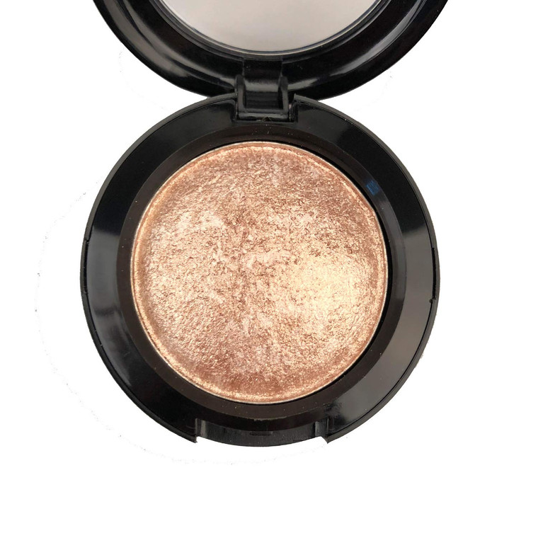 Mallofusa Single Shade Baked Eye Shadow Palette Glitter Powder in Shimmer 15 Metallic Colors Optional (Golden)
