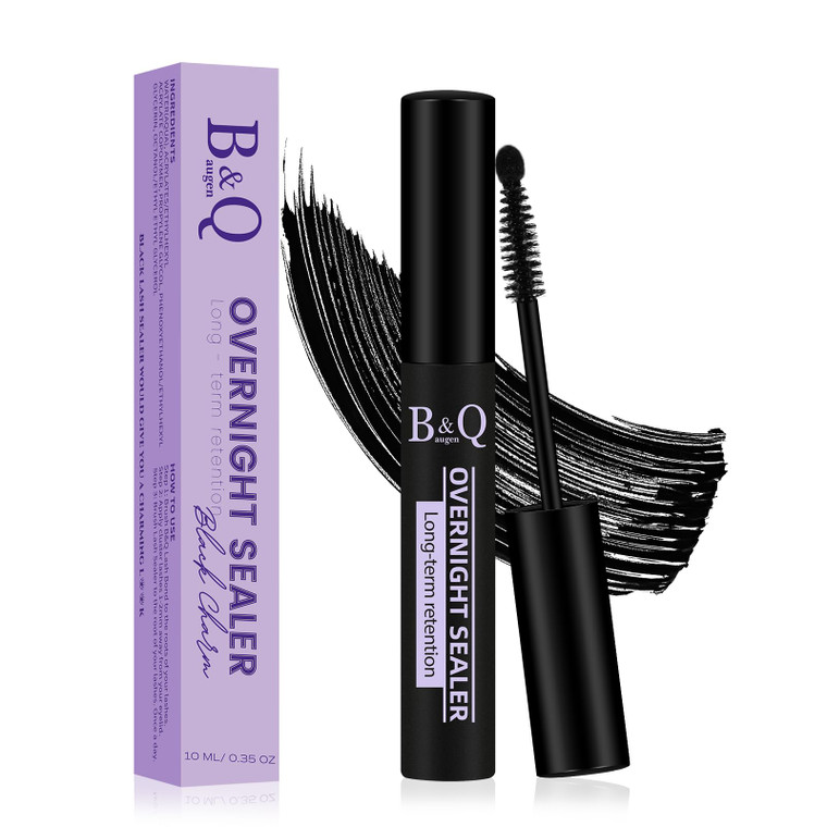 B&Q Lash Clusters Overnighter 10ML Lash Sealer for Cluster Lashes Black Lash Extension Sealant Healthy Lash Sealant Longer Life Coating Lash Seal (Bl