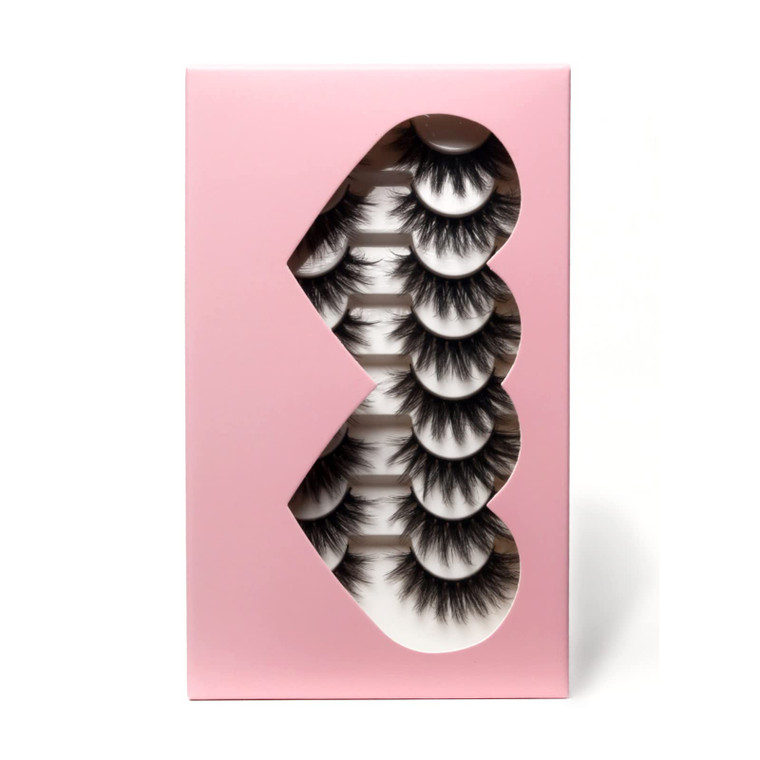 beautykaisen 8 Pairs 3D Faux Mink Lashes Handmade Luxurious Volume Fluffy Natural False Eyelashes(3D985-8)