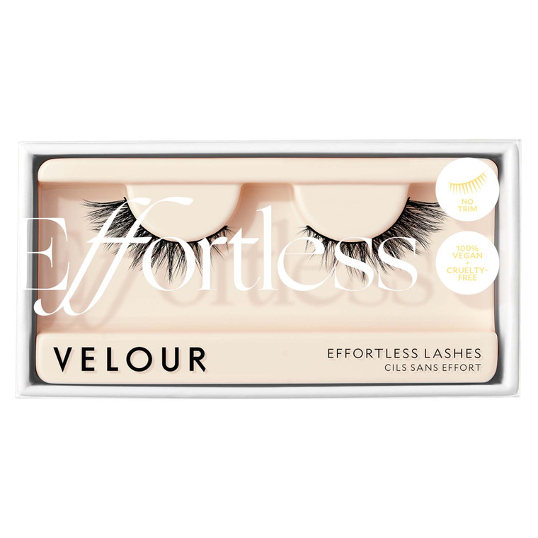 Velour Effortless Lashes, Natural Looking False Eyelashes, Fluffy & Lightweight No Trim Eyelashes, Reusable Fake Lashes For All Eye Shapes, Vegan & C