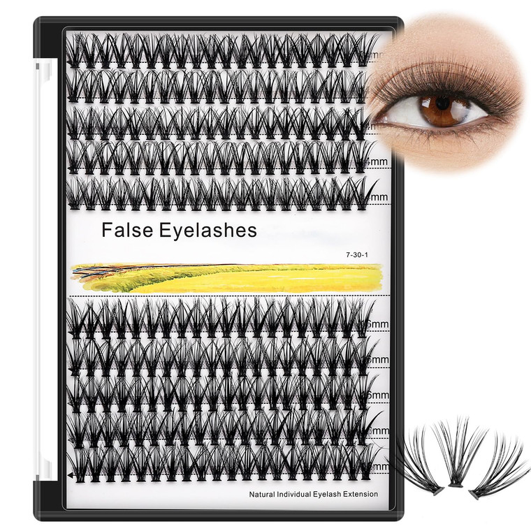 ?Vayator 10-18mm Mixed Tray Mink Eyelash Extension Natural 3D Russian Volume Faux Eyelashes Individual 20D/30D/40D/50D To Choose 200pcs Clusters Lash
