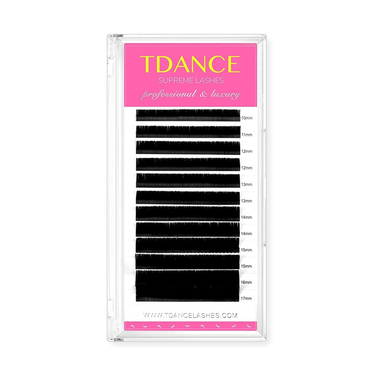 TDANCE Lash Extension Matte Black Eyelash Extension C CC D DD J B L Curl Volume & Classic Lash Extensions 0.03-0.18mm Thickness Professional Salon Us