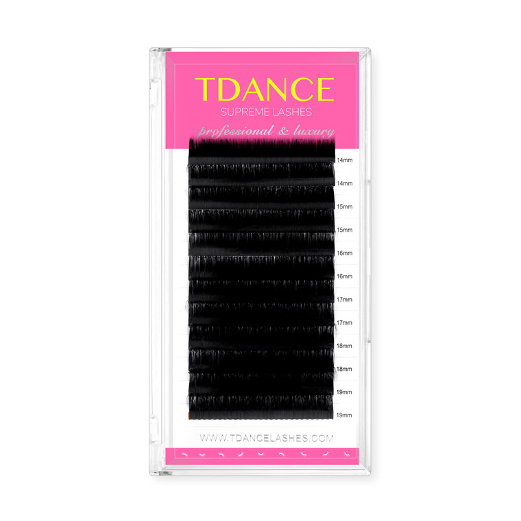 TDANCE Lash Extension Matte Black Eyelash Extension C CC D DD J B L Curl Volume & Classic Lash Extensions 0.03-0.18mm Thickness Professional Salon Us