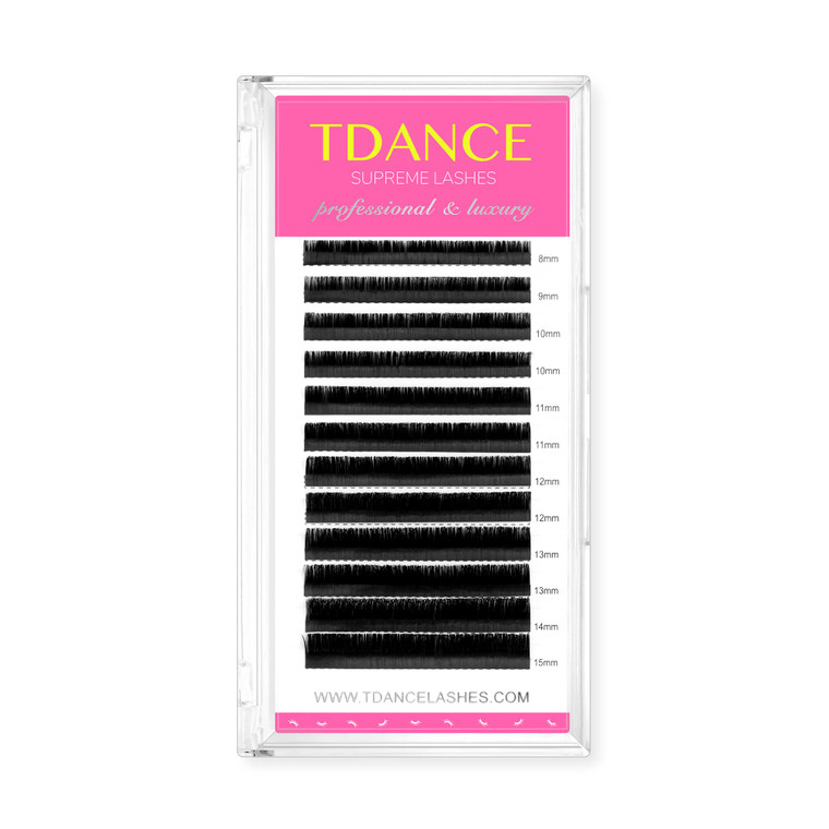 TDANCE Lash Extension Matte Black Eyelash Extension C CC D DD J B L Curl Volume & Classic Lash Extensions 0.03-0.18mm Thickness Professional Salon Us