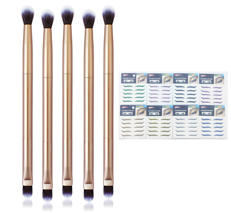 Vôsaidi Professional Shader Eyeshadow Brush Makeup Brush Dual Sides Eyeshadow Applicator Soft Makeup Eye Brushes for Eye shadow Eyeliner applicator