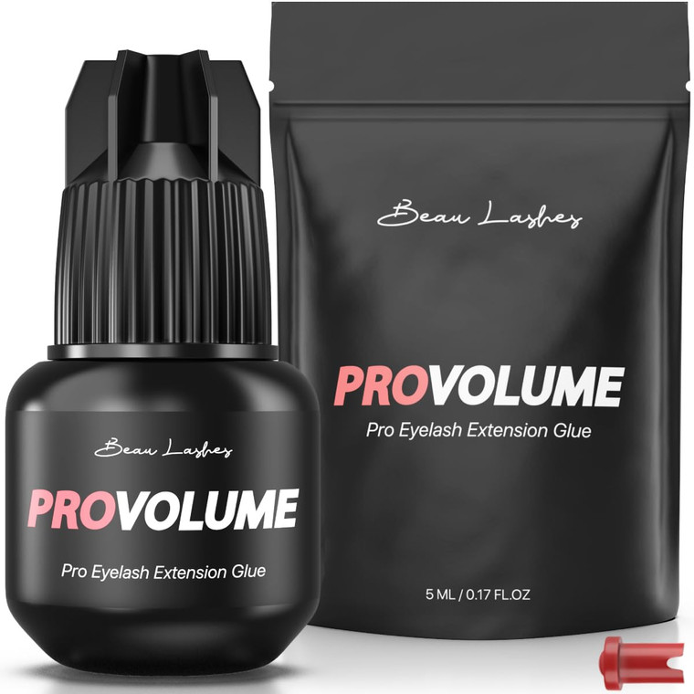 Super Strong Eyelash Extension Glue for Professionals | Strongest Black Lash Adhesive for Long Lasting Semi Permanent Individual Lash Extensions | 1-