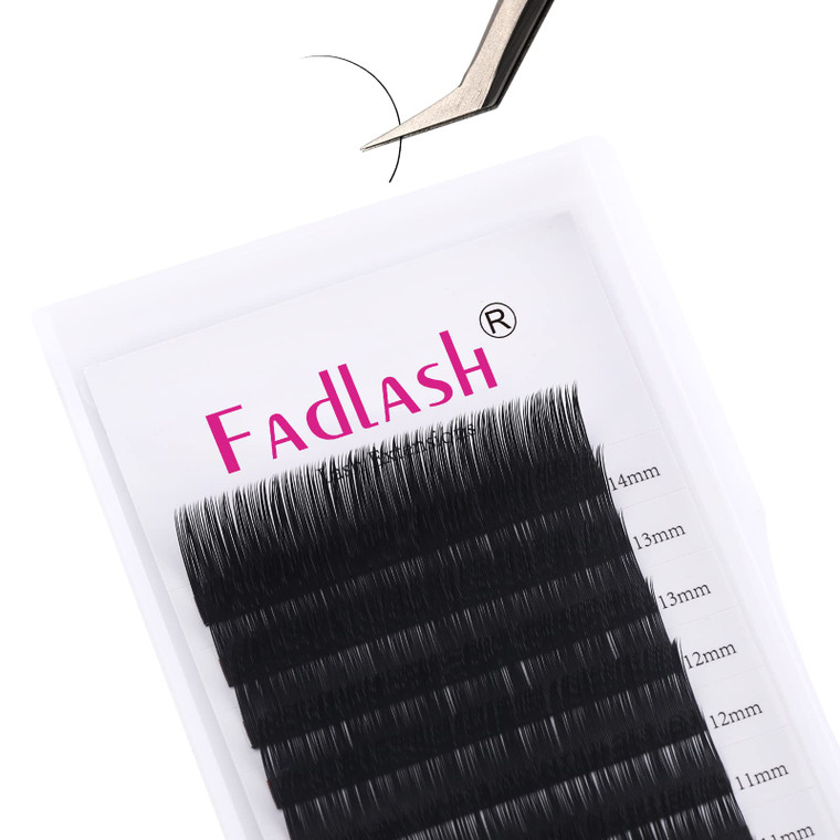 Eyelash Extension Classic Lash Extensions CC Curl Mixed Tray Semi-permanent Individual Lash Extensions Premium Eyelashes Extension Supply (0.15-CC, 8