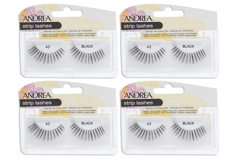 Andrea False Lashes Style 43 - Black 4 pairs