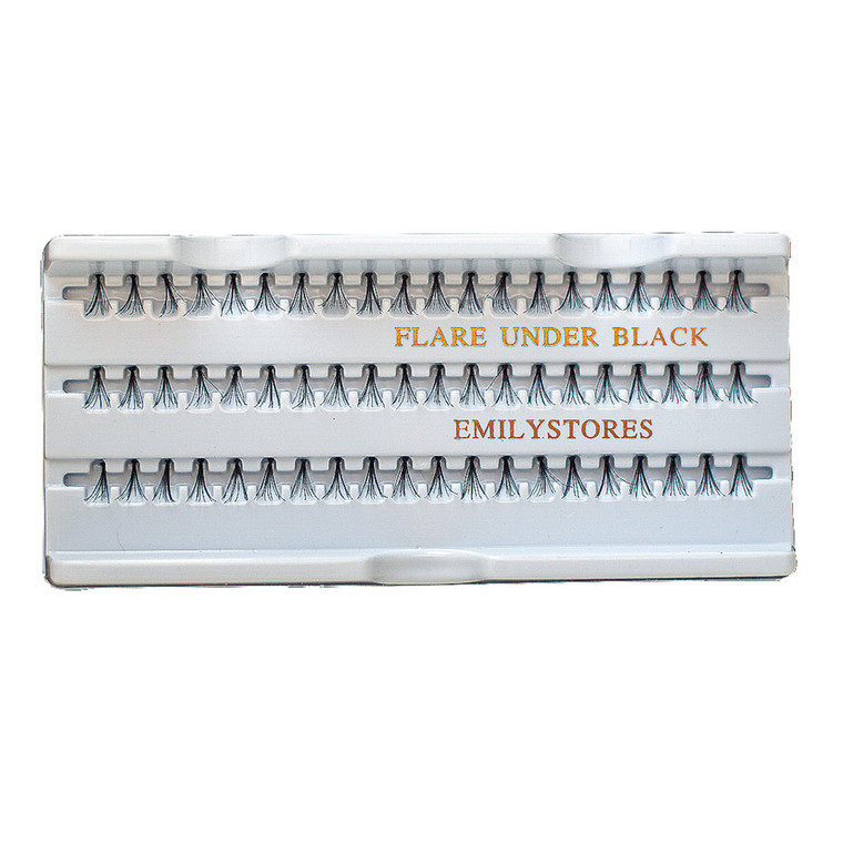 EMILYSTORES 12 Packs Eyelashes Natural Individual Lashes Plant Flare Under Lower Bottom Eyelash 8mm Black For Eye Lash Extensions Lashes-Knotted(8MM,