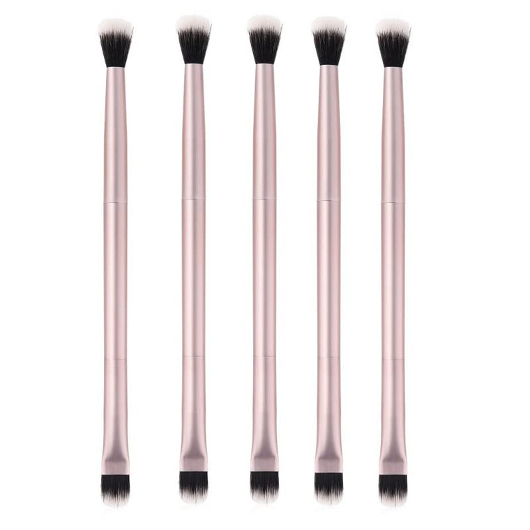 TEONEI Dual Ended Eye Makeup Brush,Eyeshadow Blending Brush,Eyeshadow Smudge Brush,Foundation Makeup Applicator,5Pcs
