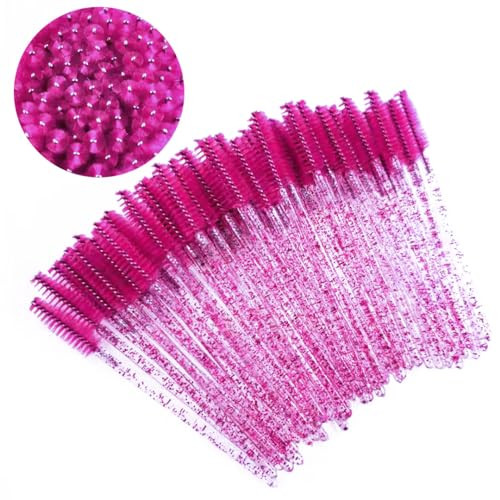 Pimoys 100 pcs Disposable Eyelash Mascara Brushes, Wands Applicator Eyebrow Brush Makeup Kit, Eyebrow Castor Oil Brush Makeup Tool