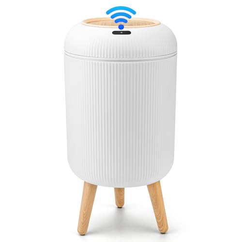 Pukomc Smart Sensor Wastebasket, Convenient and Hygienic Easy to Use, Technology Sensor Waterproof Wastebasket Plastic Trash can for Kitchen, Bathroo