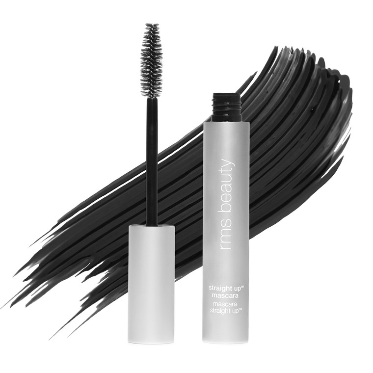 RMS Beauty Straight Up Volumizing Peptide Mascara  Black, Lash-Lengthening & Thickening Formula, Nourishing Peptides, Waterproof, Vegan & Cruelty-Fr