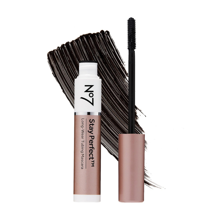 No7 Stay Perfect Mascara  Smudge-Free, Long-Lasting Volume Up to 24 Hours with Straight Brush  Rain & Tear-Proof (7ml)