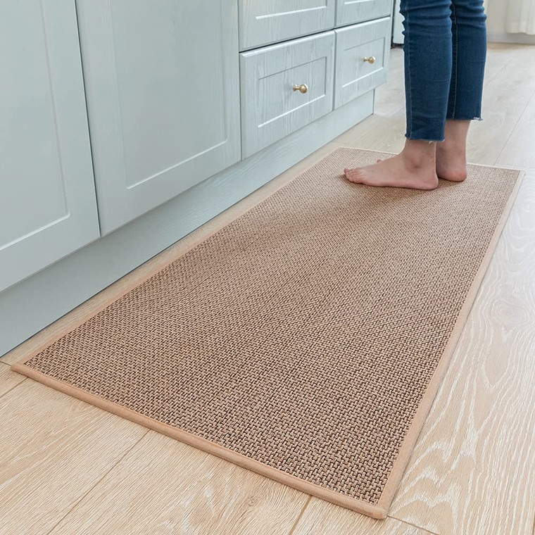 Kitchen Rugs Non Slip Washable, Absorbent Kitchen Mats for Floor, Braided Kitchen Runner Rug with Rubber Backing, Durable Dirt-Resistant Kitchen Carp