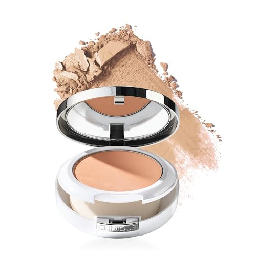 Clinique Beyond Perfecting Powder Lightweight Full Coverage Foundation + Concealer For Dry Combination to Oily Skin Types, Cream Whip, 0.51 Ounce