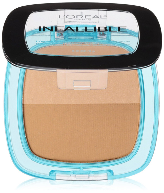 LOréal Paris Infallible Pro Glow Pressed Powder, Creme Cafe, 0.31 oz.