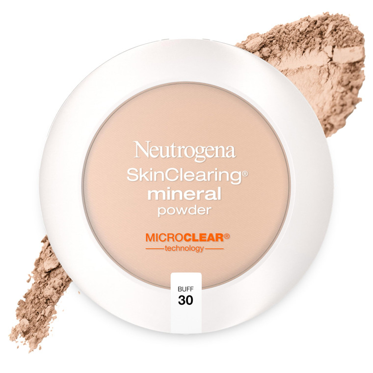 Neutrogena SkinClearing Pressed Mineral Powder Compact for Acne Prone Skin, Oil Absorbing Acne Makeup with Salicylic Acid helps to Cover, Treat & Pre