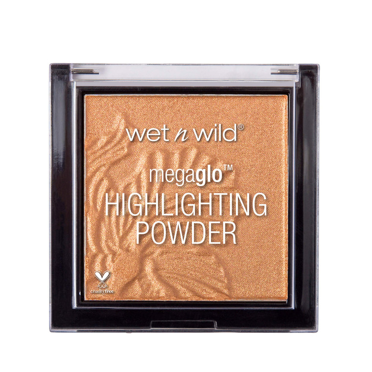 wet n wild MegaGlo Highlighting Powder, Highlighter Makeup, Shimmer Glow, Deep Gold Awesome Blossom