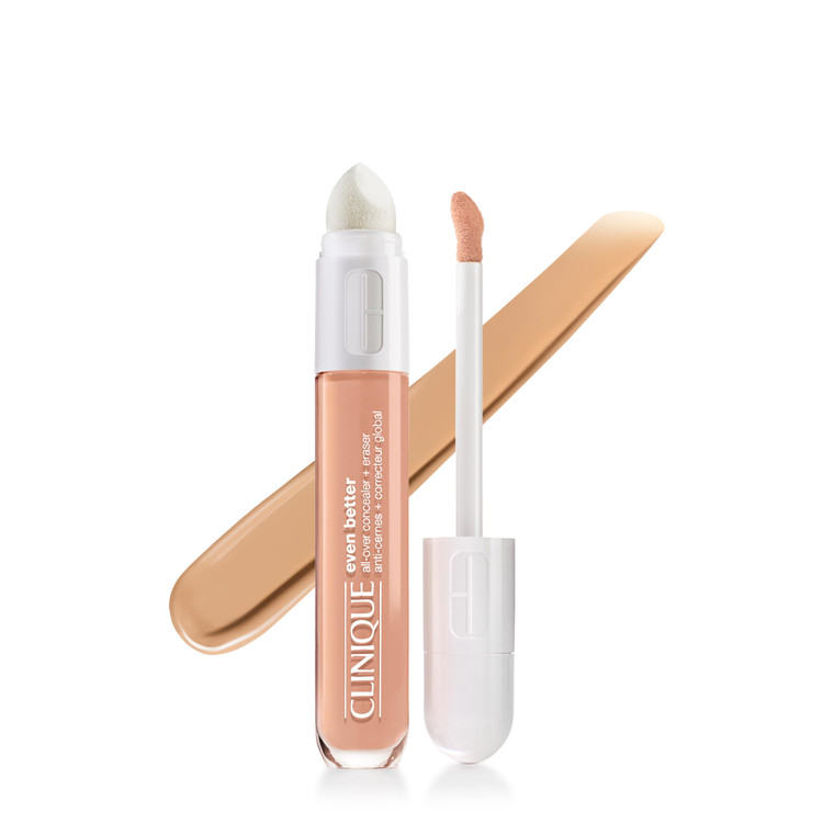 Clinique Even Better All-Over Full Coverage Concealer + Eraser Makeup For Dark Undereye Circles | With Hyaluronic Acid + Caffeine | Hydrating, Bright