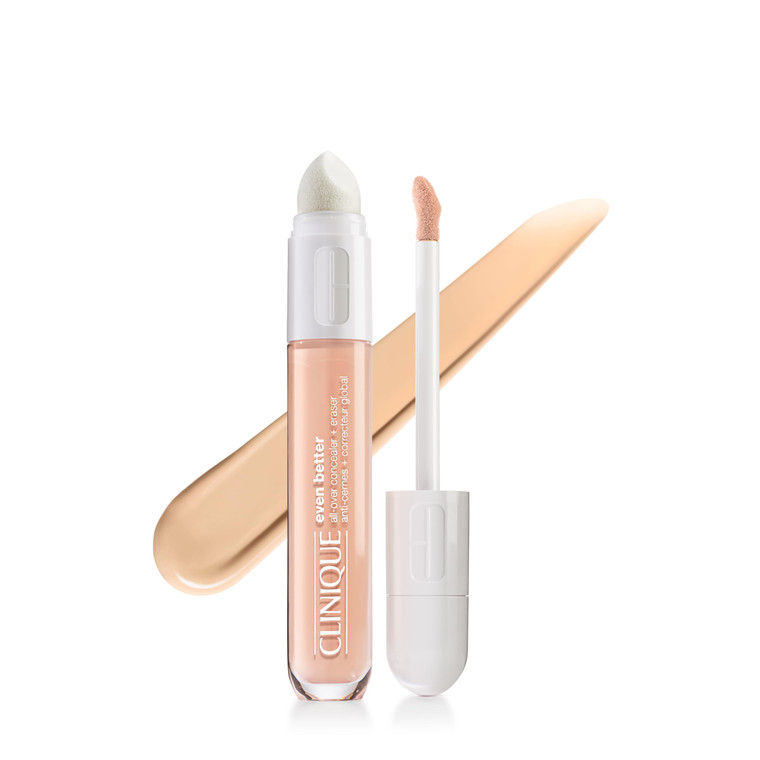 Clinique Even Better All-Over Full Coverage Concealer + Eraser Makeup For Dark Undereye Circles | With Hyaluronic Acid + Caffeine | Hydrating, Bright