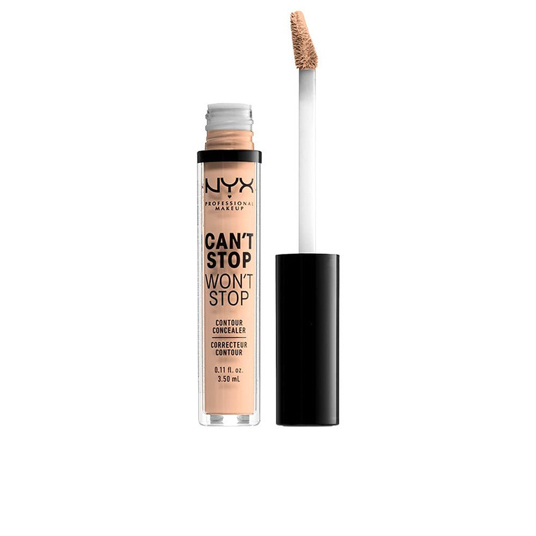 NYX PROFESSIONAL MAKEUP Can't Stop Won't Stop Contour Concealer, 24h Full Coverage Matte Finish - Vanilla