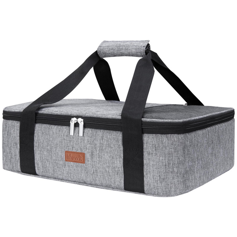 Lifewit Insulated Single Decker Casserole Carrier for Hot or Cold Food, Casserole Dish Carrying Case, Lasagna Holder for Potluck Parties, Picnic and
