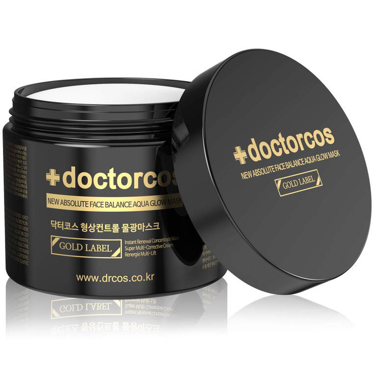 DOCTORCOS Gold Label Water Glow Mask Cream (4th Generation) | New Absolute Face Balance Aqua Glow Mask | Moisturizing Sheet Free Pack | Face Lifting