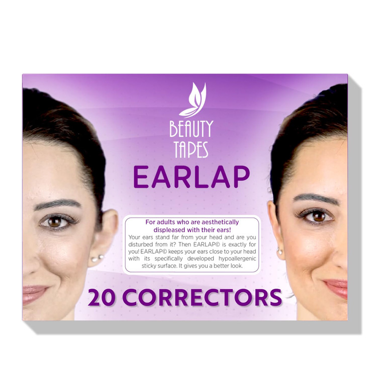EARLAP Ear Corrector, Contain 20 Ear Tape, Solve Big Ear Problem with Ear Stickers by Pinning Back Ears, Cosmetic Aesthetic Correctors for Prominent