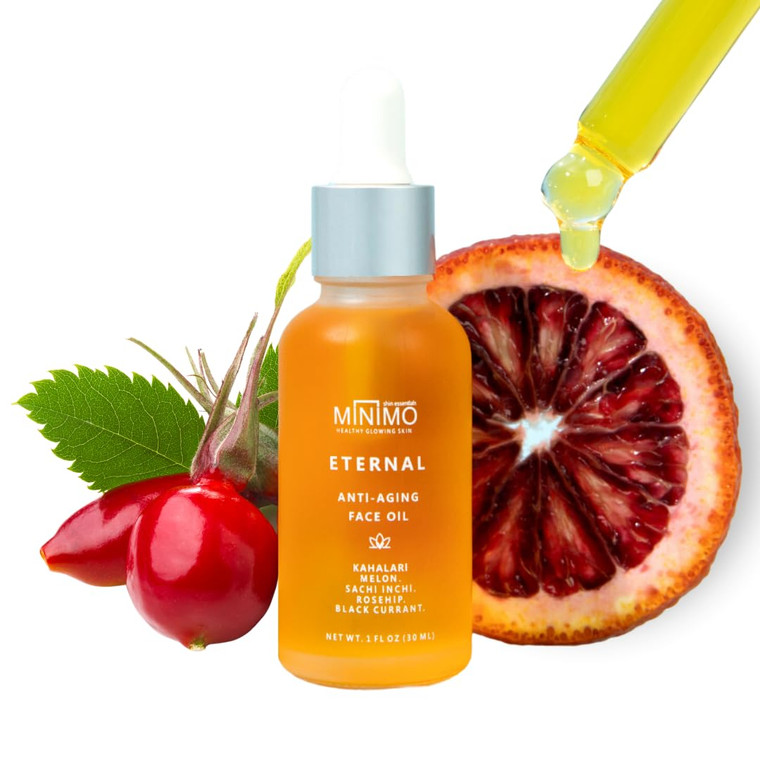 Minimo Skin Essentials Vitamin C Glow Face Oil  Facial Oil Instantly Nourishes | Vitamin C face Oil for glowing Radiant skin | Eternal Concentrated
