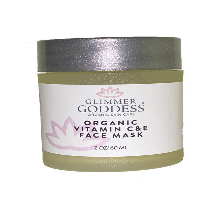 GLIMMER GODDESS Organic Hydrating Face Mask with Vitamin C & Aloe  Nourishing & Revitalizing, 2 oz