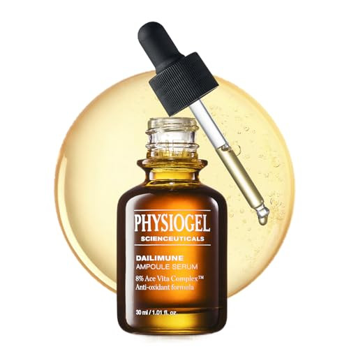 Physiogel Ampoule Vitamin C Face Serum, Strengthens Skin Barrier Antioxidant, Korean skin care, Moisturizing, Brightening, Soothing & Hydrating Serum