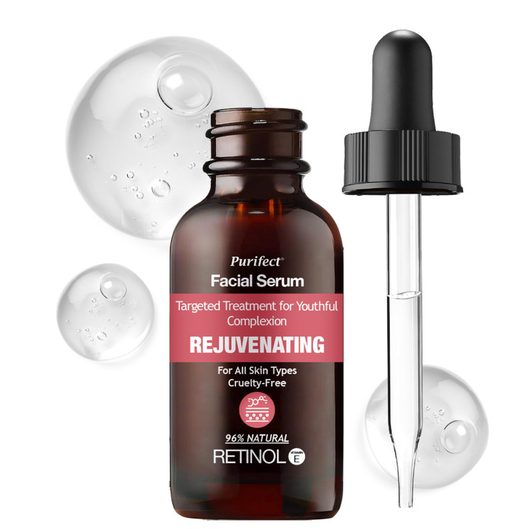 Purifect Retinol Serum for Anti-Aging, Wrinkles & Dark Spots with Vitamin E & Arginine, Made in USA - Targets Fine Lines, Improves Skin Texture, Hydr