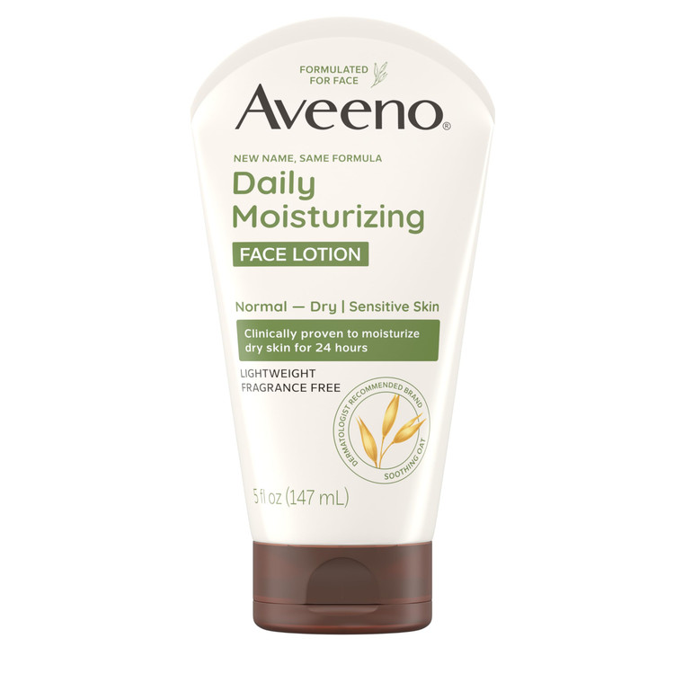 Aveeno Daily Moisturizing Face Lotion with Soothing Prebiotic Oat, Lightweight Non-Greasy Facial Moisturizer for Normal to Dry, Sensitive Skin, 24-Ho