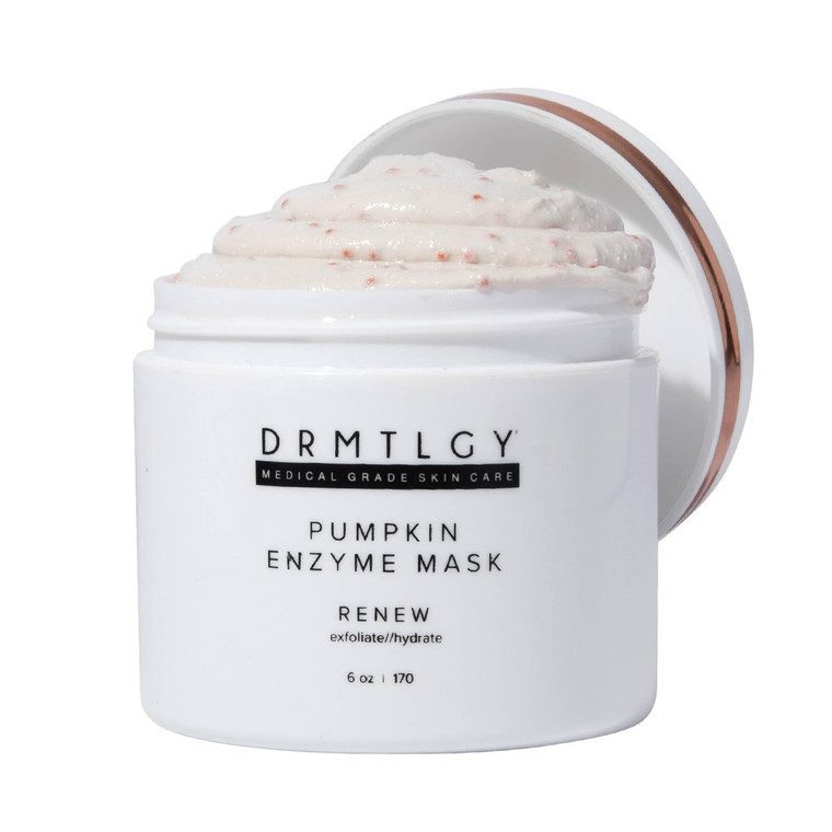 DRMTLGY Pumpkin Enzyme Face Mask with Jojoba Beads. Gentle Exfoliating Pumpkin Facial Mask for Dullness, Uneven Skin Tone, Fine Lines and Wrinkles. 5