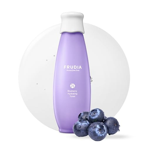 FRUDIA Blueberry Hydrating Face Toner (6.59 fl oz) - Moisturizing Korean Face Toner w/ 88% Blueberry Extract, Vegan Panthenol for Dry Skin | Vegan an