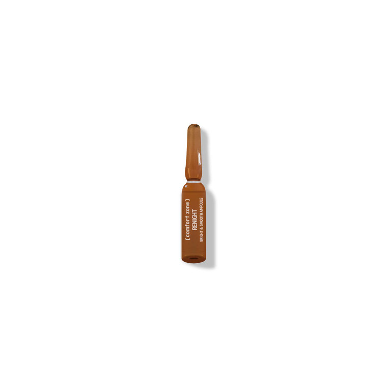 [ comfort zone ] Renight Bright & Smooth Ampoules, Night Face Treatment, Stimulates Renewal, Luminosity, Fine Lines, Retinal, Natural Ingredients, Ma
