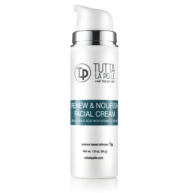 Glycolic Acid Cream 20% AHA Facial Cream, Vitamin Complex  Acne Cream, q10 Anti Aging wrinkle cream, KP - Keratosis pilaris / Fine Line Cream - Day