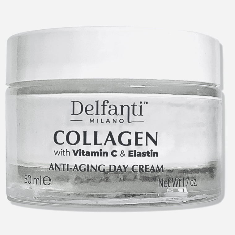 Delfanti-Milano  COLLAGEN with VITAMIN C & ELASTIN  Sculpting & Lifting  Anti-Aging Day Cream  Face and Neck Moisturizer  Made in Italy