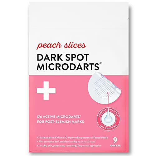 Peach Slices - Dark Spot Microdarts (9 ct) - Reduces Discoloration & Redness - Post-Pimple Patches - Niacinamide, Vitamin C, Hyaluronic Acid & Cica -