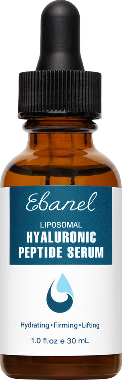 Ebanel Hyaluronic Acid Serum for Face with Peptides & Niacinamide, Hydrating Face Serum for Women, Age-Defying Formula Infused with Vitamins B, C & E