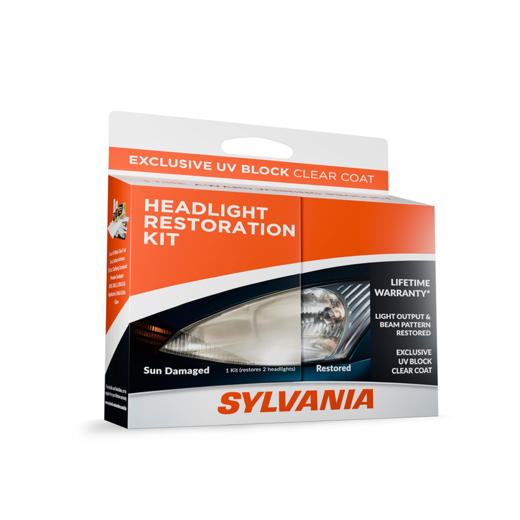 SYLVANIA Headlight Restoration Kit - Long-Lasting Headlight Repair Kit for Restoring to Like-New Condition - Surface Activator, Exclusive UV Coating,