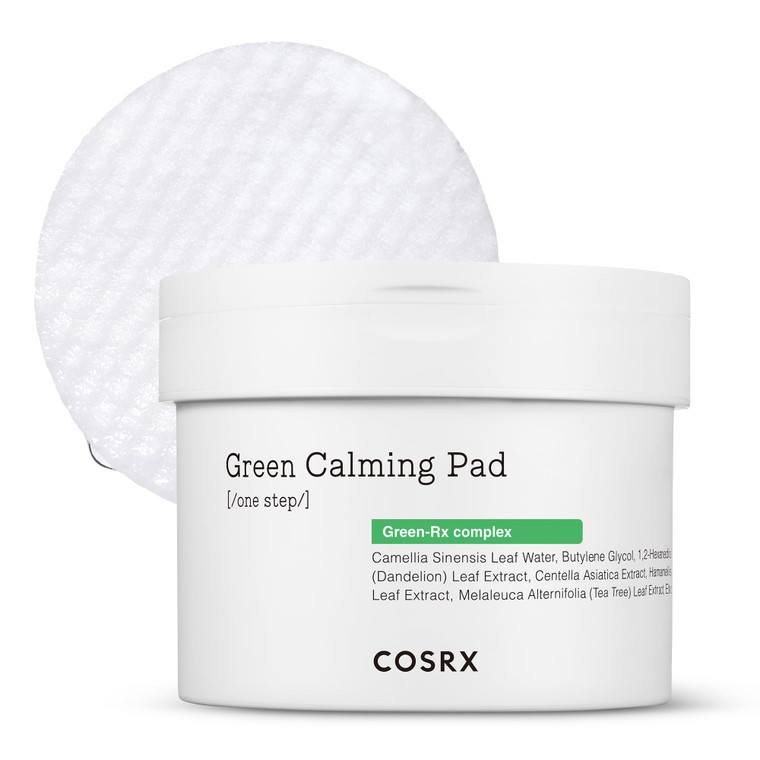 COSRX Green Calming Pads, 70 Sheets, Exfoliating Pads for Sensitive & Irritated Skin, Soothingm Hydrating, Refreshing, Korean Skin Care