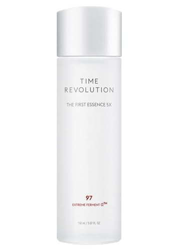 MISSHA Time Revolution The First Essence 5X (5th Gen) 5.07 Fl oz/ 150ml, Korean Face Essence, Facial Toner, Glass Skin, Hydrating Firming pH Balancin
