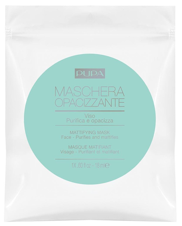 Pupa Milano Mattifying Face Mask - Purifying And Pore-Clearing Treatment - Reveals A Radiant Complexion - Fights Fine Lines, Wrinkles, And Other Sign