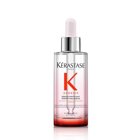Kerastase Genesis Hair Serum - Prevents Hair Fall from Brushing, Strengthens Weak Hair, Enriched with Ginger & Caffeine, 97% Less Breakage, 3 Fl Oz