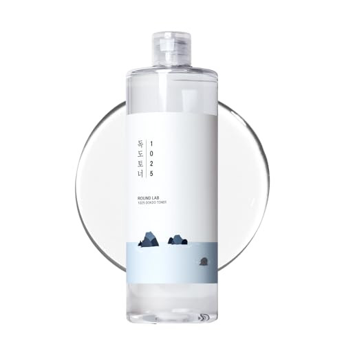 ROUND LAB 1025 Dokdo Toner 16.91 Fl Oz, Oil Control and Reduces Excess Sebum, Gentle Exfoliating Facial Toner, Deep Sea Water for Moisturization, Sof