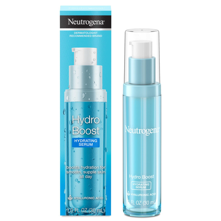 Neutrogena Hydro Boost Hydrating Hyaluronic Acid Face & Neck Serum, Fast-Absorbing Daily Facial Moisturizer with Purified Hyaluronic Acid for Hydrate