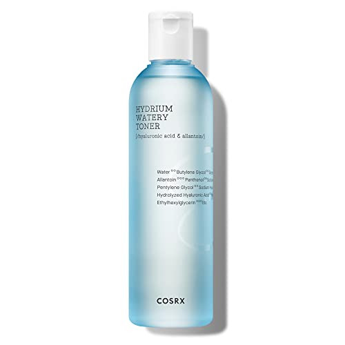 COSRX Hydrium Watery Toner, 280ml / 9.46 fl.oz | Moisturizing Korean Toner | Hyaluronic Acid, Allantoin, Panthenol | Korean Skin Care, Not Tested on